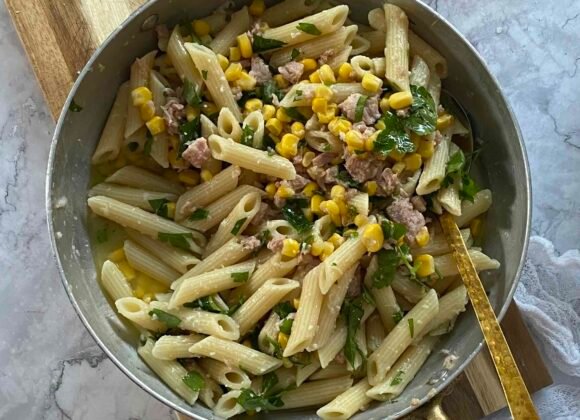 Tuna sweetcorn pasta